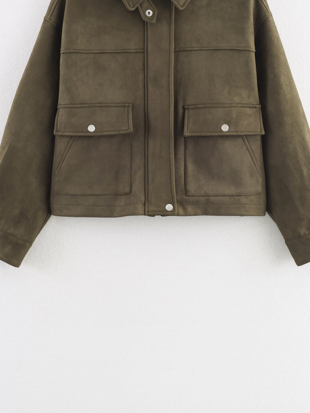 Women's new fashion casual suede texture lapel jacket Coat