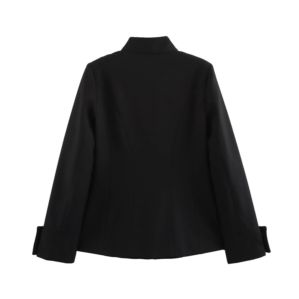Women's slim single breasted stand collar Blazer Coat