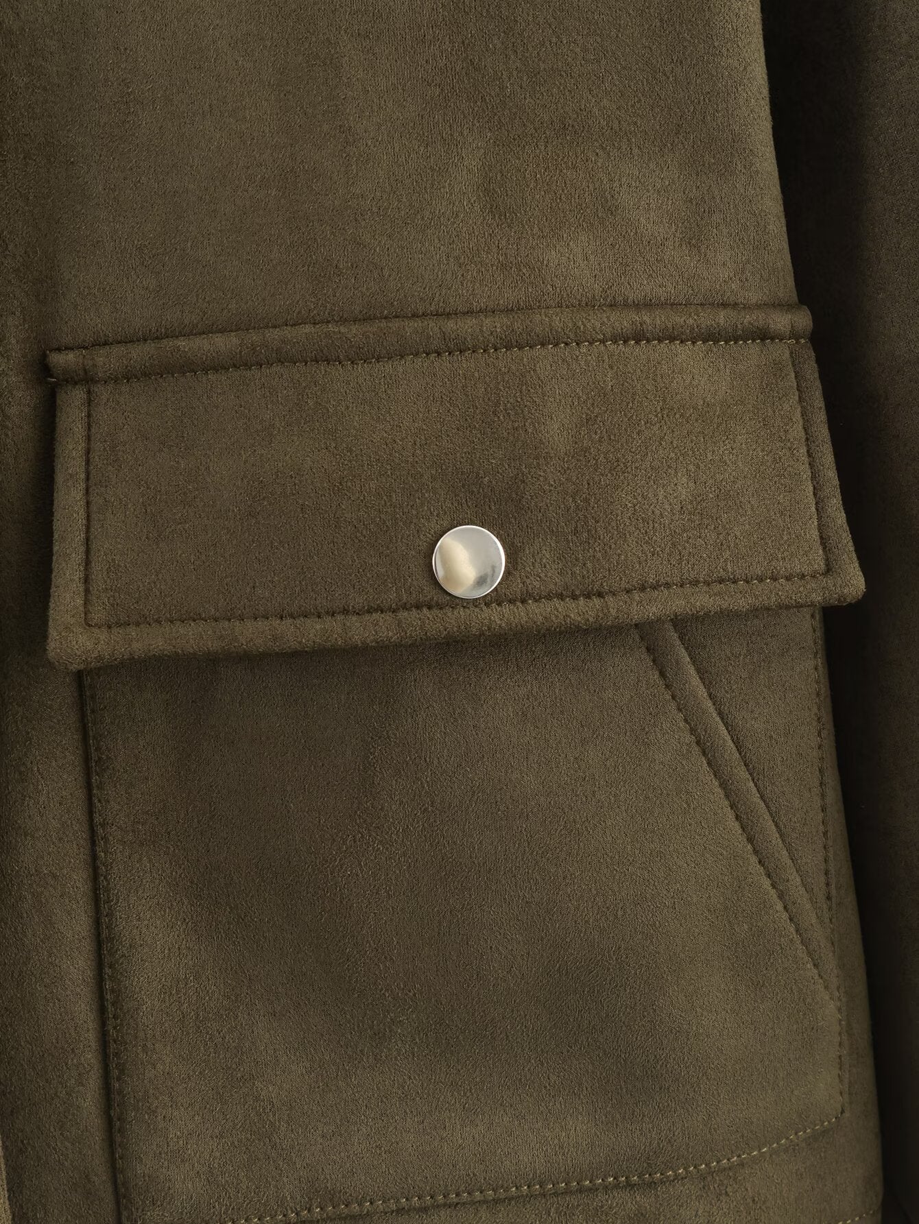 Women's new fashion casual suede texture lapel jacket Coat