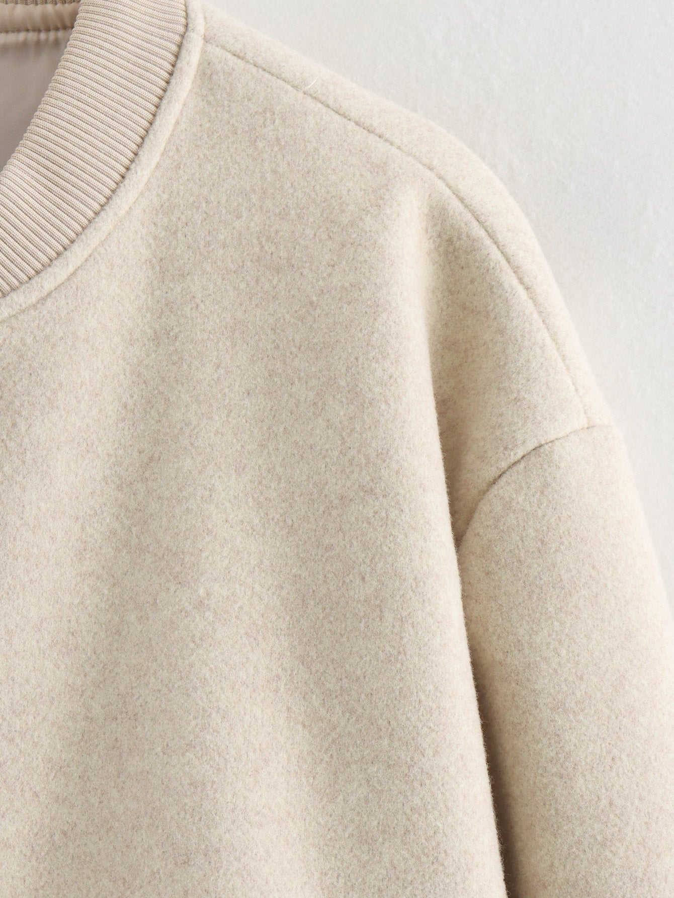 Women's short soft textured woolen jacket Coat