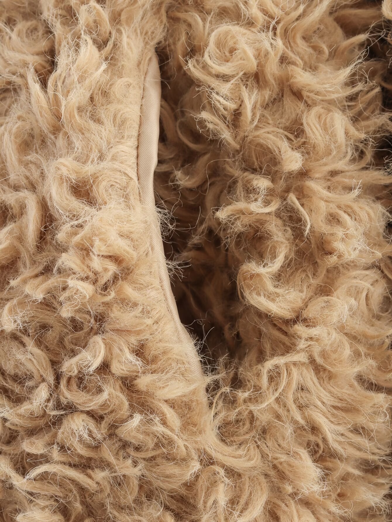 Women's 2025 new fashion faux fur effect short lapel Coat