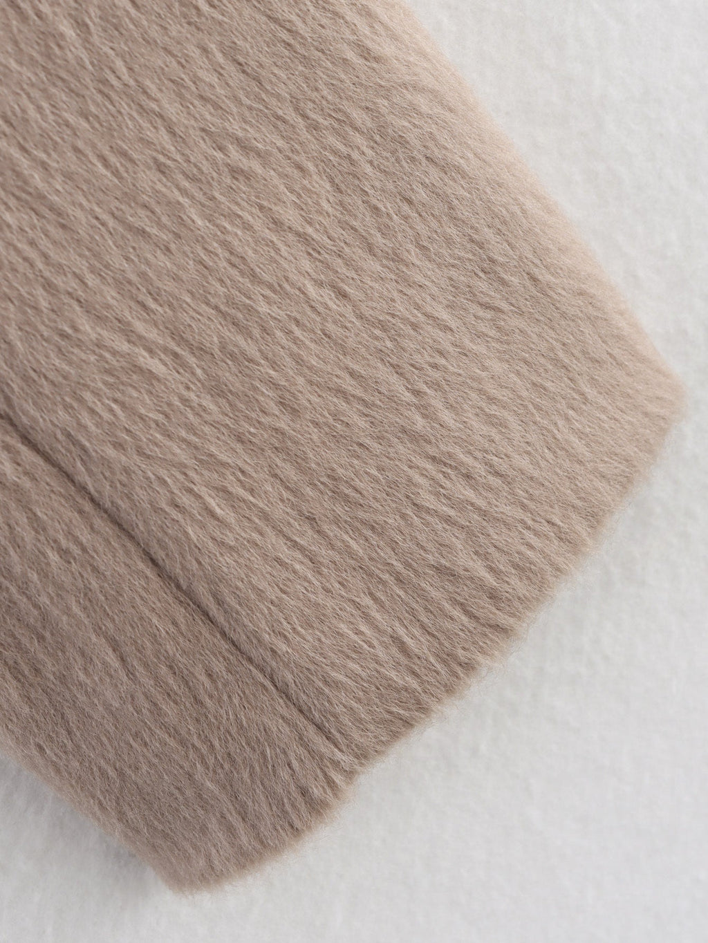 Women's short round neck wool blend Coat