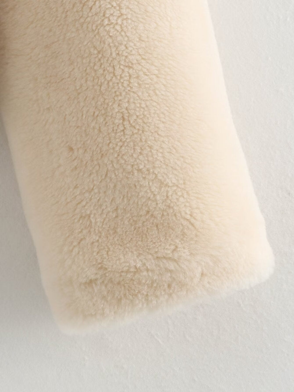 Women's new spring buckle round neck fleece Coat