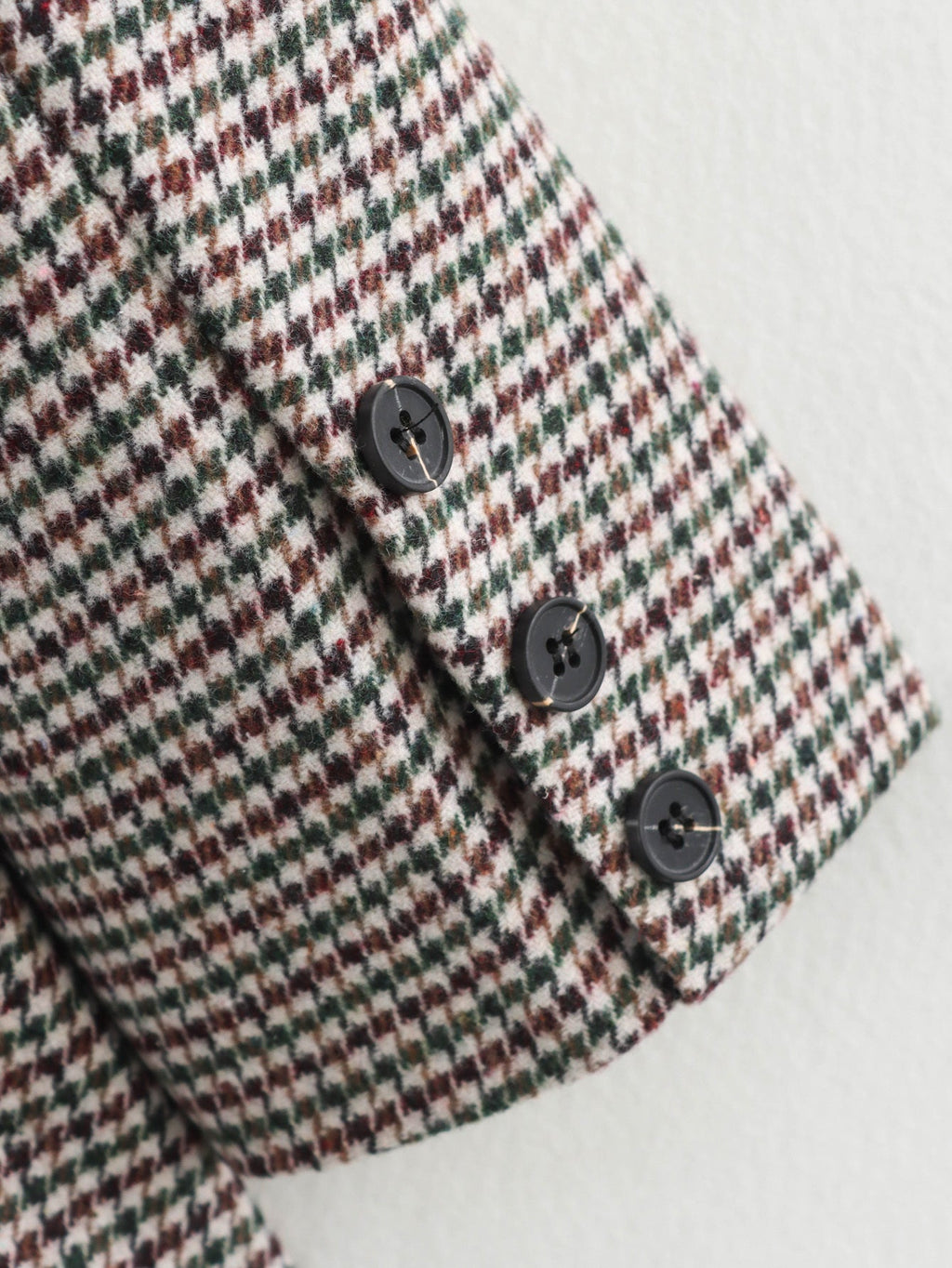 Women's casual single breasted checkered Blazer Coat