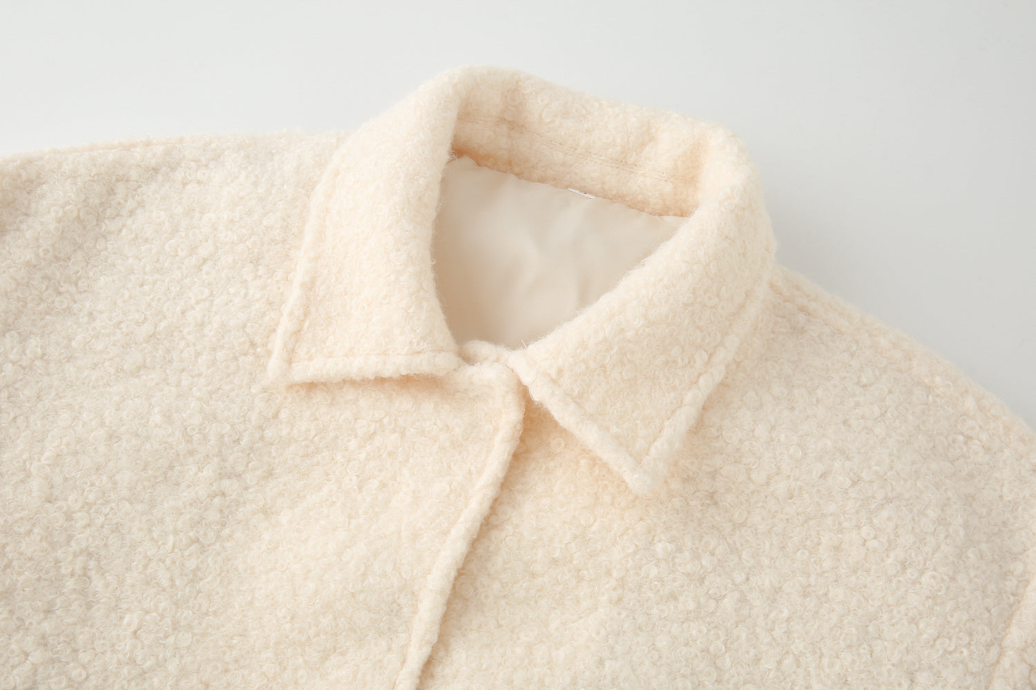 Women's loose Lapel casual woolen blend coat