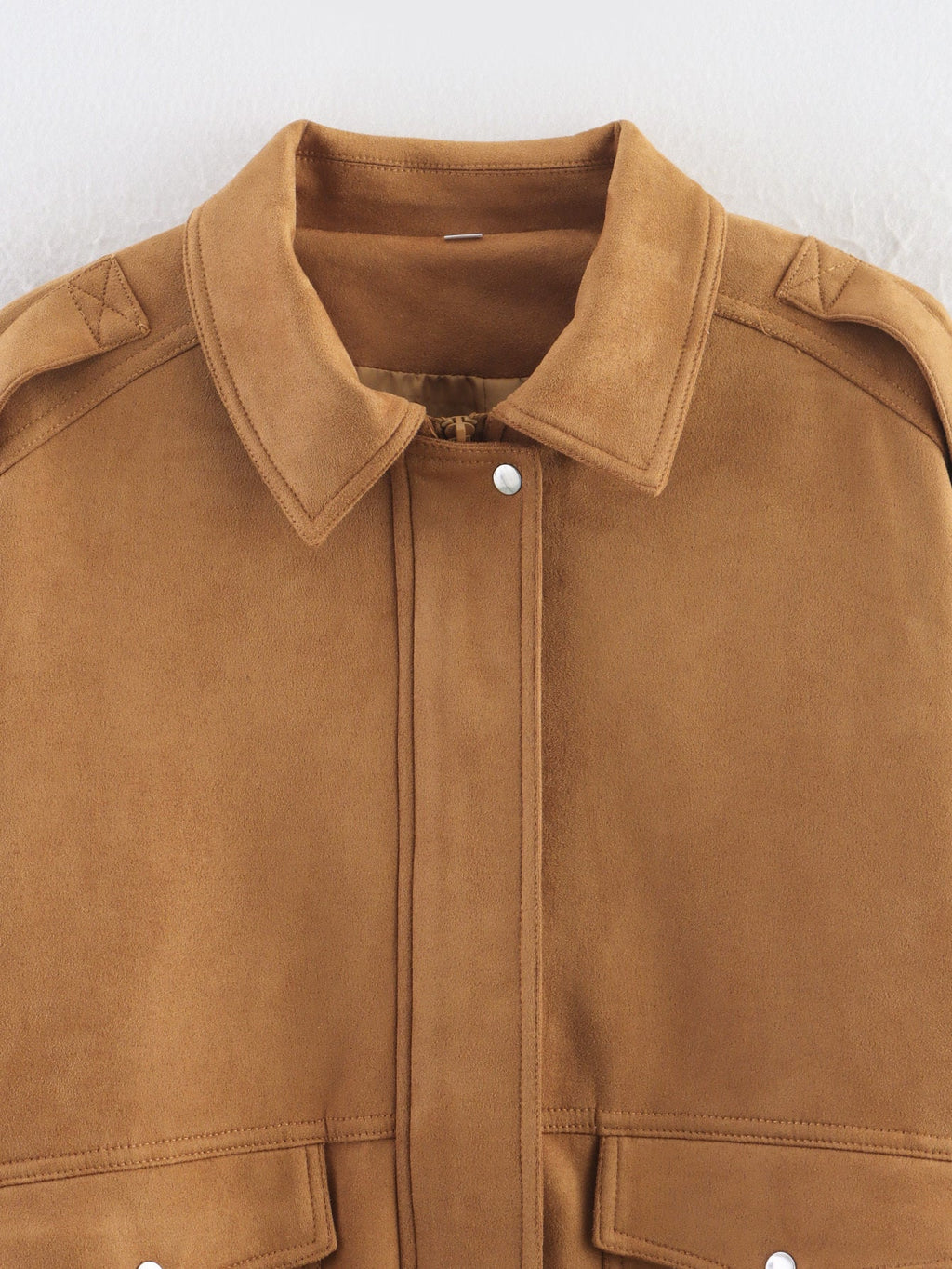 Women's 2025 new fashion suede texture loose flying jacket Coat